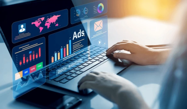 A split-screen or side-by-side comparison of “SEO” vs “Google Ads,” showing how each one works and benefits local businesses in Boise.
