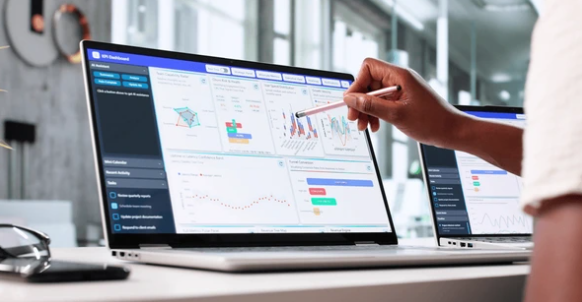Boise web developer optimizing website performance dashboard for maintenance and security