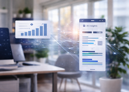AI-powered digital marketing dashboard representing Boise digital marketing strategy for 2026