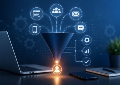 Digital lead automation workflow with CRM integration, customer follow-up systems, and marketing automation tools designed for scalable business growth in Boise.