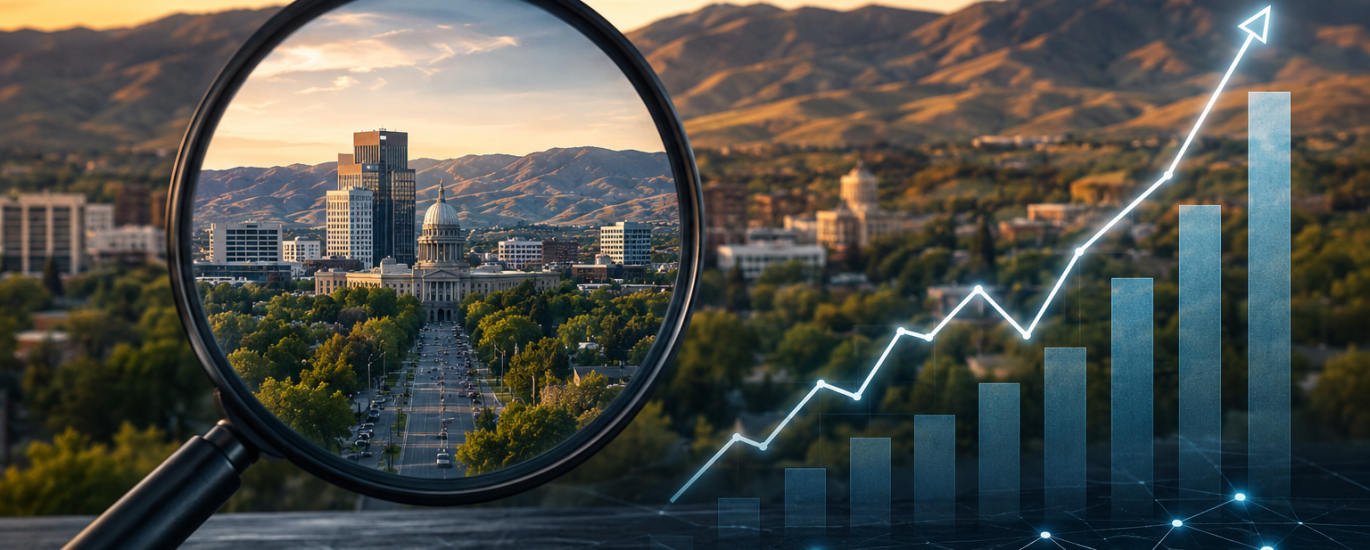 Boise organic search campaign growth visualization with local SEO analytics.