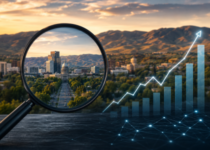 Boise organic search campaign growth visualization with local SEO analytics.