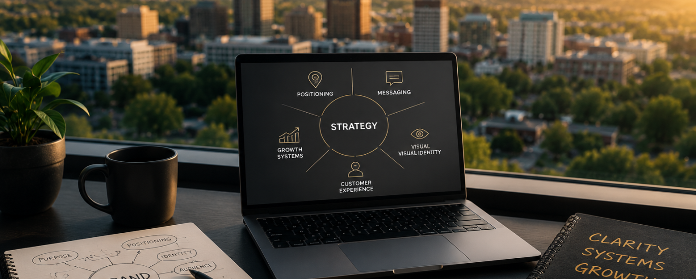 Boise brand strategy workspace with marketing systems and business growth planning.