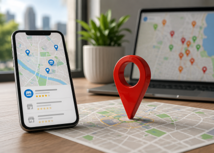 Local business map showing Google Business Profile locations.