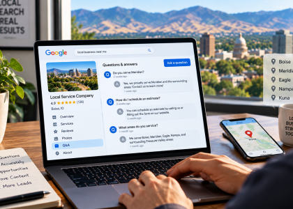 Boise business managing Google Business Profile questions and answers for stronger local visibility.