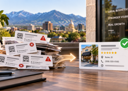 Duplicate Boise business listings being consolidated into one accurate local business profile.