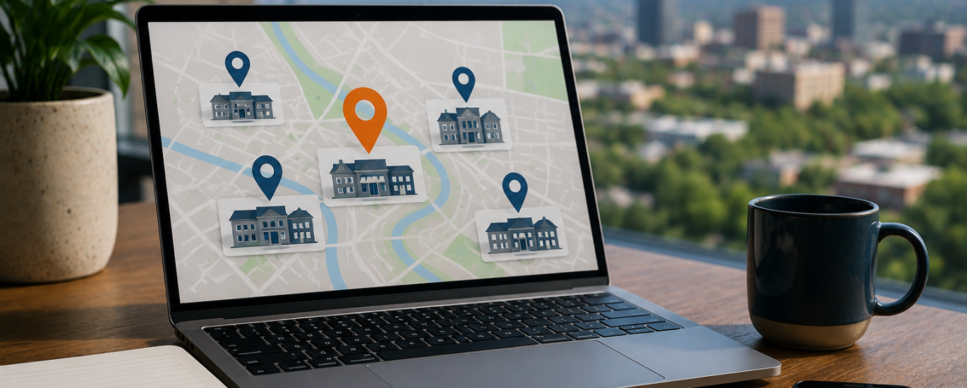 Local service locations mapped across Boise for targeted landing page SEO.